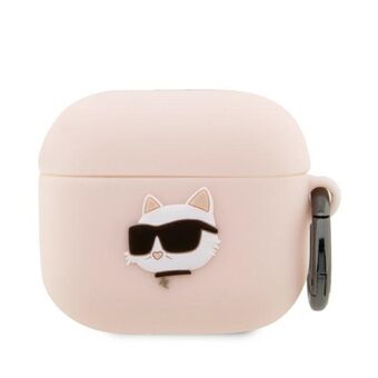 Karl Lagerfeld KLA3RUNCHP AirPods 3 cover pink/pink Silicone Choupette Head 3D