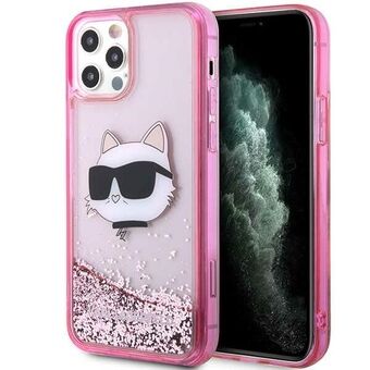 Karl Lagerfeld KLHCP12MLNCHCP iPhone 12/12 Pro 6.1" pink/pink hardcase Glitter Choupette Head