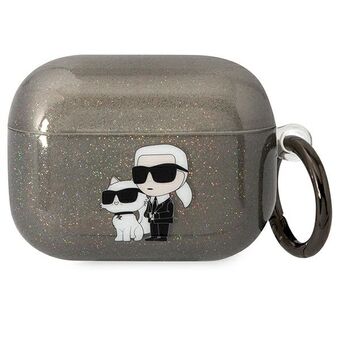 Karl Lagerfeld KLAPHNKCTGK Airpods Pro cover black/black Glitter Karl&Choupette