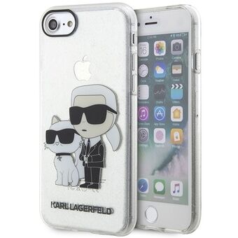 Karl Lagerfeld KLHCI8HNKCTGT iPhone 7/8/ SE 2020 / SE 2022 transparent hardcase Glitter Karl&Choupette