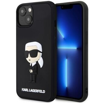 Karl Lagerfeld KLHCP14S3DRKINK iPhone 14 6.1" black/black hard case Rubber Iconic 3D