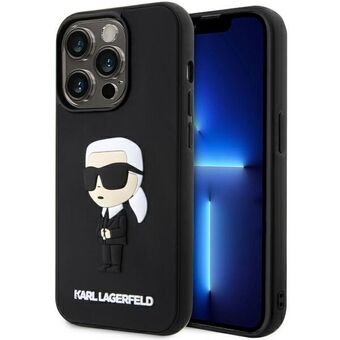 Karl Lagerfeld KLHCP14L3DRKINK iPhone 14 Pro 6.1" black/black hardcase Rubber Iconic 3D