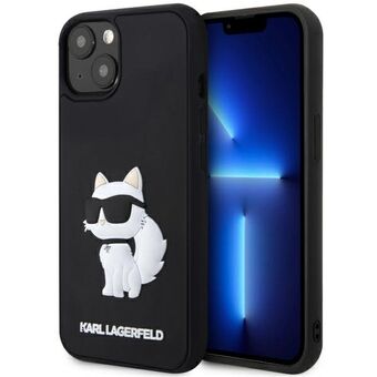 Karl Lagerfeld KLHCP14S3DRKHNK iPhone 14 6.1" black/black hardcase Rubber Choupette 3D