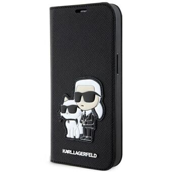 Karl Lagerfeld KLBKP14SSANKCPK iPhone 14 6.1" shelf black/black Saffiano Karl & Choupette