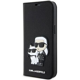 Karl Lagerfeld KLBKP14LSANKCPK iPhone 14 Pro 6.1" shelf black/black Saffiano Karl & Choupette