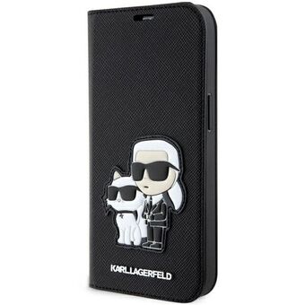 Karl Lagerfeld KLBKP14XSANKCPK iPhone 14 Pro Max 6.7" shelf black/black Saffiano Karl & Choupette