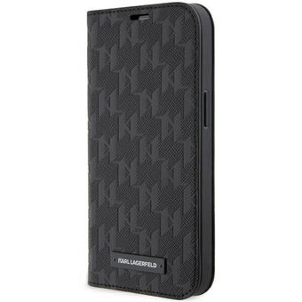 Karl Lagerfeld KLBKP14LSAKLHPK iPhone 14 Pro 6.1" bookcase black/black Saffiano Monogram