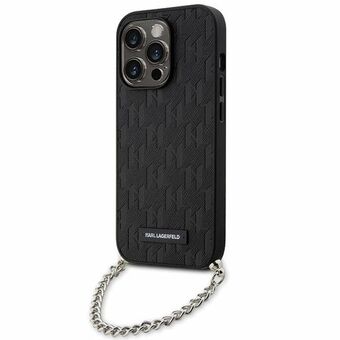 Karl Lagerfeld KLHCP14LSACKLHPK iPhone 14 Pro 6.1" black/black hardcase Saffiano Monogram Chain