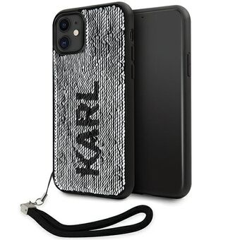 Karl Lagerfeld KLHCN61PSQRKS iPhone 11 / Xr 6.1" silver/silver hardcase Sequins cord