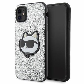 Karl Lagerfeld KLHCN61G2CPS iPhone 11 / Xr 6.1" silver/silver hardcase Glitter Choupette Patch