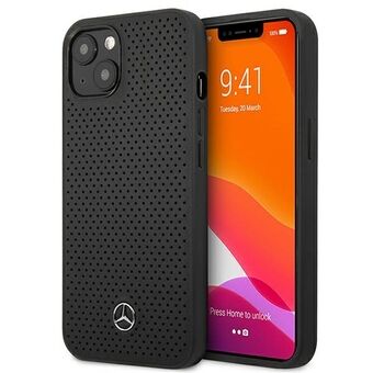 Mercedes MEHCP13MDELBK iPhone 13 6.1 "black / black hardcase leather perforated