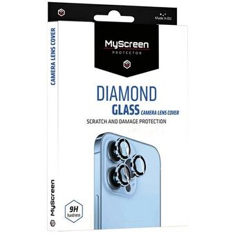 MS Diamond Glass Camera Lens Cover iPhone 14 6.1"/14 Plus 6.7" Black/Black Camera Lens Protection