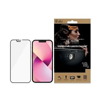 PanzerGlass E2E Microfracture iPhone 13 Mini 5.4 "CamSlider Swarovsky Cover Friendly AntiBacterial black / black 2750