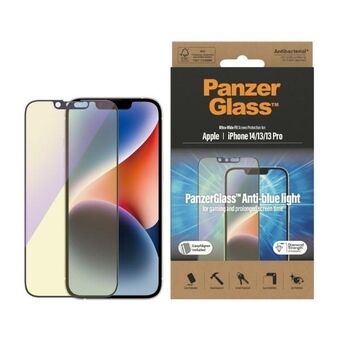 PanzerGlass Ultra-Wide Fit iPhone 14 / 13 Pro / 13 6.1" Screen Protector Antibacterial Easy Aligner Included Anti-Blue Light 2791