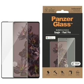 PanzerGlass Ultra-Wide Fit Pixel 7 Pro Screen Protector Antibacterial Black/Black 4773