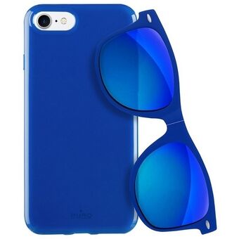 Puro Sunny Kit case iPhone 7/8 + glasses SE 2020 / SE 2022 blue / blue IPC747SUNNYKIT1BLUE