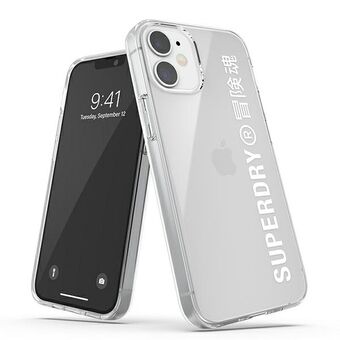 SuperDry Snap iPhone 12 mini clear case white / white 42593