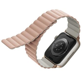 UNIQ rem Revix Apple Watch Series 4/5/6/7 / SE 44 / 45mm. Reversible magnetic pink-beige / pink-beige