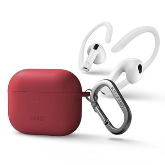 UNIQ case Nexo AirPods 3 gen + Ear hooks Silicone red / coral