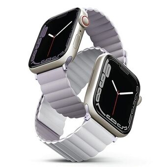 UNIQ strap Revix Apple Watch Series 4/5/6/7/8 / SE / SE2 38/40 / 41mm. Reversible Magnetic purple-white / purple-white