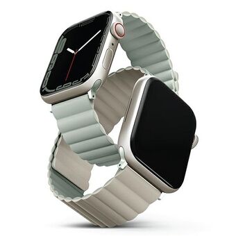 UNIQ strap Revix Apple Watch Series 4/5/6/7/8 / SE / SE2 38/40 / 41mm. Reversible Magnetic green-beige / sage-beige