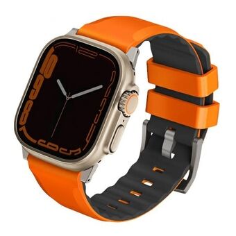 UNIQ Strap Linus Apple Watch Series 1/2/3/4/5/6/7/8/SE/SE2/Ultra 42/44/45/49mm Airosoft Silicone Orange/Volt Orange