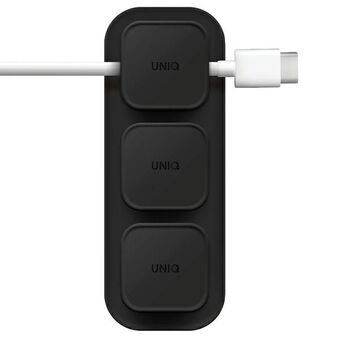 UNIQ Pod Mag magnetic cable holder + base dark grey/charcoal dark grey