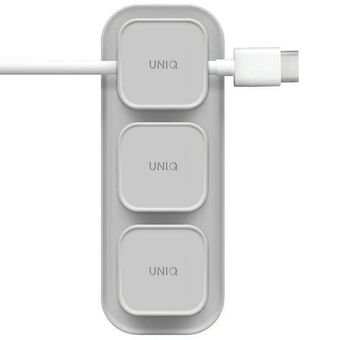 UNIQ Pod Mag magnetic cable holder + base grey/chalk grey