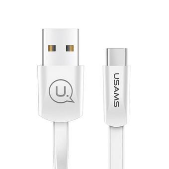 USAMS U2 USB-C flat cable 1.2m white / white SJ200TC02 (US-SJ200)