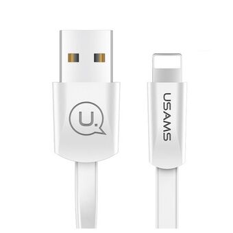 USAMS U2 Lightning Flat Cable 1.2m White / White SJ199IP02 iPhone 5/6/7/8 / X (US-SJ199)