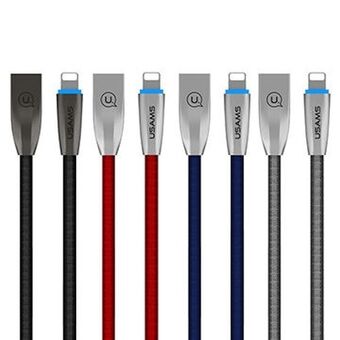 USAMS U-Light Lightning braided cable blue / blue 1.2m IPZSUSB03 (US-SJ182)