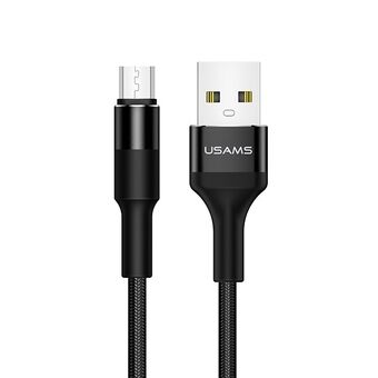 USAMS U5 2A micro-USB cable braided black / black 1.2 m SJ224USB01 (US-SJ224)