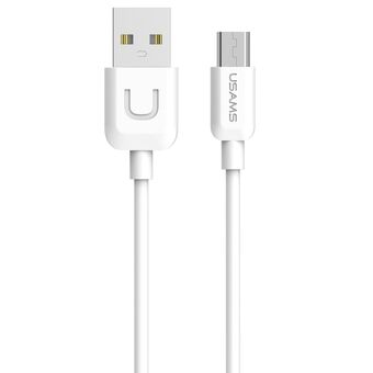 USAMS U-Turn microUSB cable 1m white / white 2A MICUSBXD02 (US-SJ098)