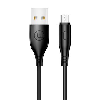 USAMS Cable U18 microUSB 2A Fast charging 1m black / black SJ268USB01 (US-SJ268)