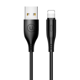 USAMS cable U18 lightning 2A fast charging 1m black / black SJ266USB01 (US-SJ266)