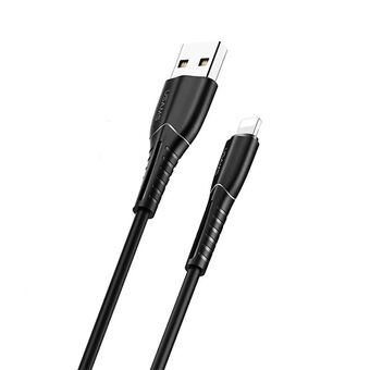 USAMS cable U35 lightning 2A fast charging 1m black / black SJ364USB01 (US-SJ364)