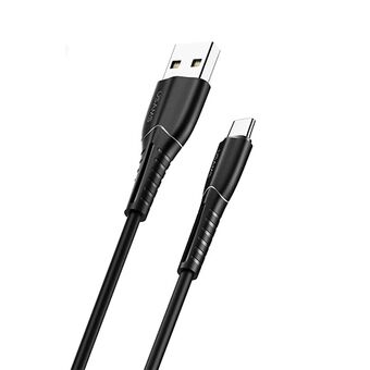 USAMS Cable U35 microUSB 2A Fast charging 1m black / black SJ365USB01 (US-SJ365)