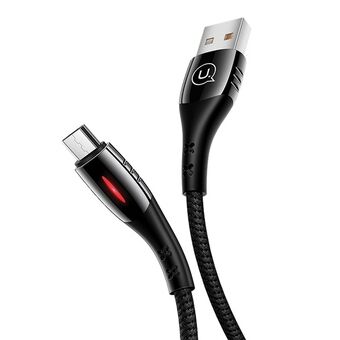 USAMS U-Tone microUSB 1.2m power-off cable 2A Fast charging black / black SJ346USB01 (US-SJ346)