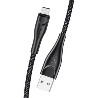 USAMS U41 microUSB cable 1m 2A black / black SJ393USB01 (US-SJ393) Fast charging