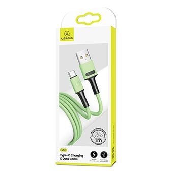 USAMS cable U52 USB-C 2A Quick charge 1m green / green SJ436USB02 (US-SJ436)