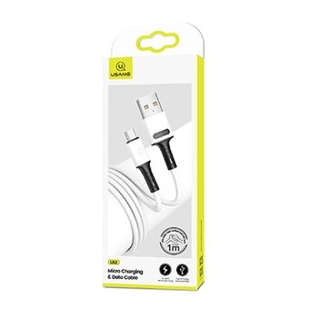 USAMS U52 microUSB 2A fast charge cable 1m white / white SJ435USB01 (US-SJ435)