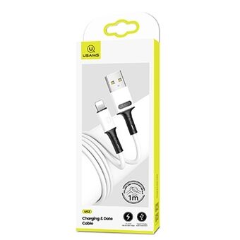 USAMS cable U52 lightning 2A fast charging 1m white / white SJ434USB01 (US-SJ434)