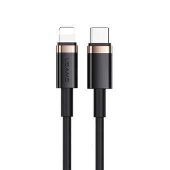 USAMS cable U63 USB-C for Lightning 1.2m 20W PD Fast Charge black / black SJ484USB01 (US-SJ484)