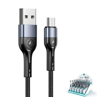 USAMS U55 2A micro USB cable, 1 pc. for set U55 black / black 1m SJ450ZJ01 (US-SJ450) SJ450USBSG01