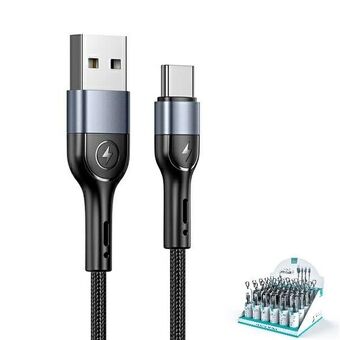 USAMS U55 2A USB-C braided cable 1 pc. for set U55 black / black 1m SJ449ZJ01 (US-SJ449)