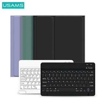 USAMS Winro Case with Keyboard iPad Air 10.9" Green Case-White Keyboard/Green Cover-White Keyboard IP109YRU02 (US-BH655)