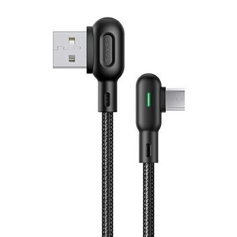 USAMS U57 MicroUSB cable 1.2m 2A black / black SJ458USB01 (US-SJ458)