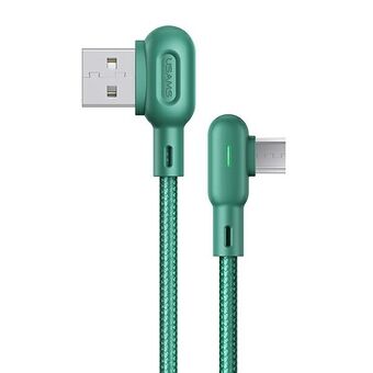 USAMS U57 MicroUSB Angled Cable 1.2m 2A Green / Green SJ458USB02 (US-SJ458)