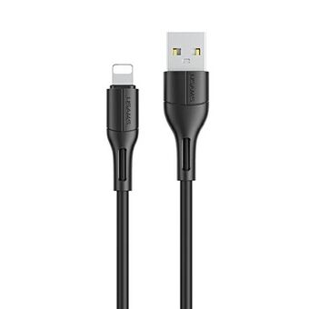 USAMS cable U68 lightning 2A fast charging 1m black / black SJ500USB01 (US-SJ500)