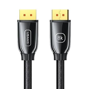 USAMS Cable DP - DP 1.4 HD U75 2.0m black / black 8K HD SJ532DP01 (US-SJ532)